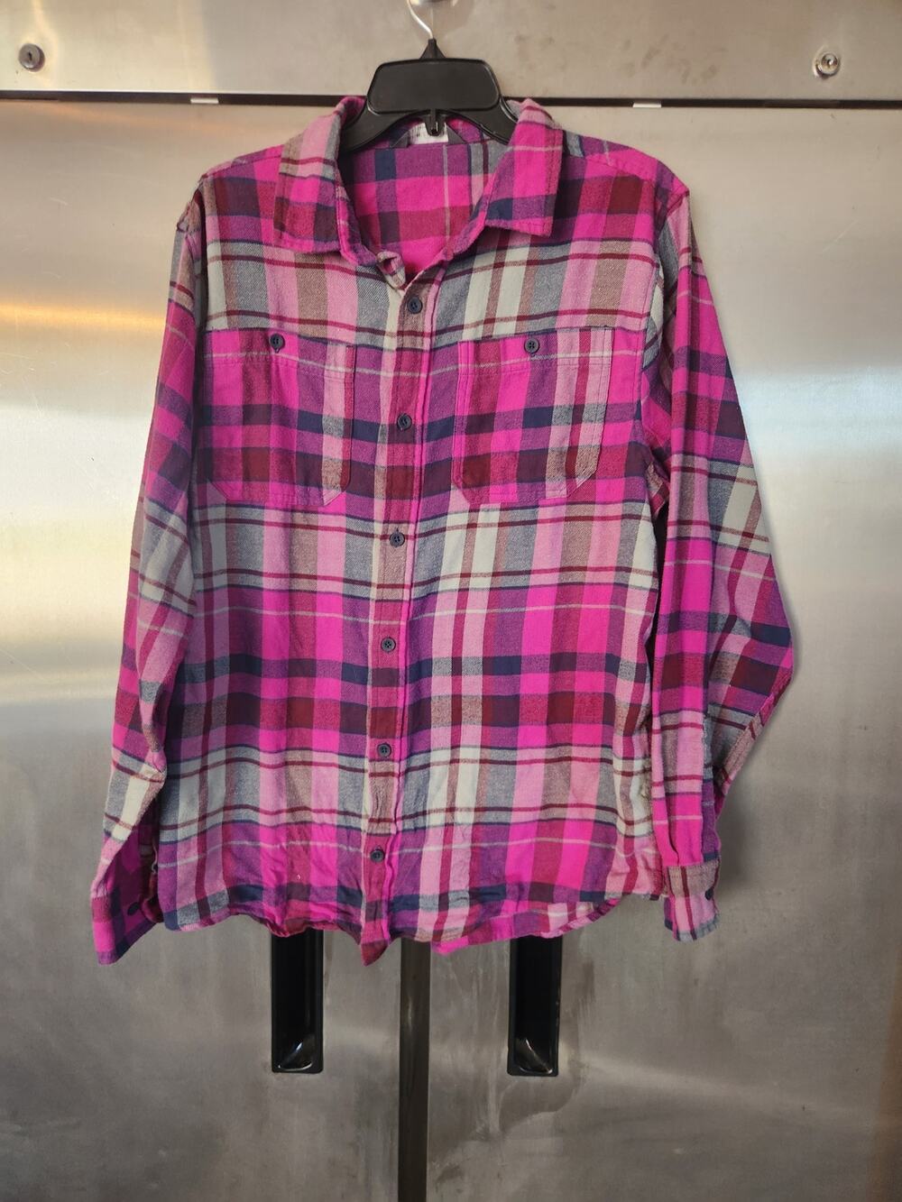 Alpine Design Womens Flannel Shirt Size L | Pink Plaid